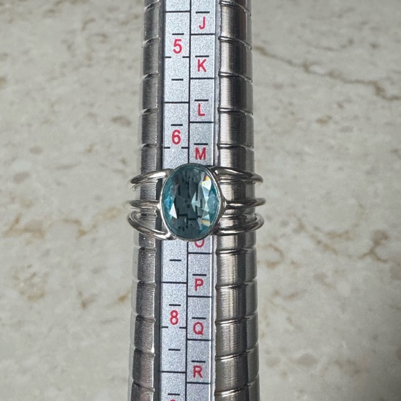 NWOT Sundance Melody Ring, Blue Topaz, Sterling Silver - Picture 5 of 5